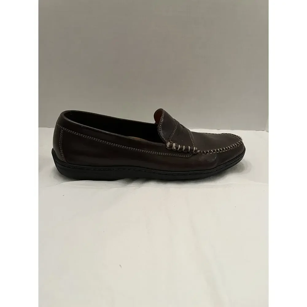 Size 8.5 Cole Haan Men’s Brown Leather Oxford Penny Loafers C07638 x F09